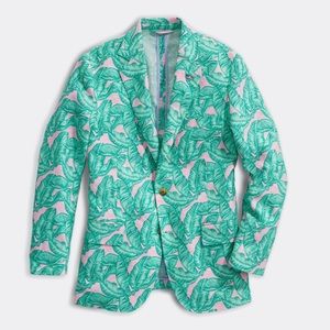 Vineyard Vines Banana Leaves Linen Blend Unconstructed Sport Coat Blazer 38R